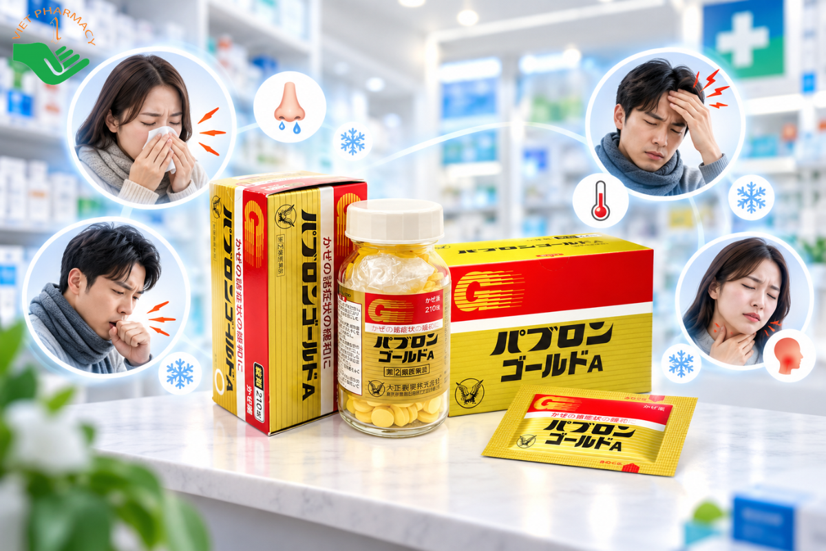 Thông tin về thuốc cảm Nhật Taisho Pabron Gold A