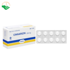 Thuốc Cinnarizin 25mg Vidipha phòng say tàu xe, rối loạn tiền đình (100 viên)