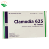 Thuốc Clamodia 625 điều trị viêm xoang, viêm tai giữa, viêm phế quản (2 vỉ x 10 viên)
