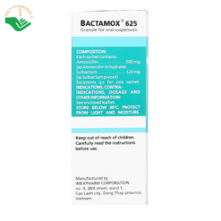 Thuốc cốm Bactamox 625 Imexpharm điều trị nhiễm khuẩn (12 gói)