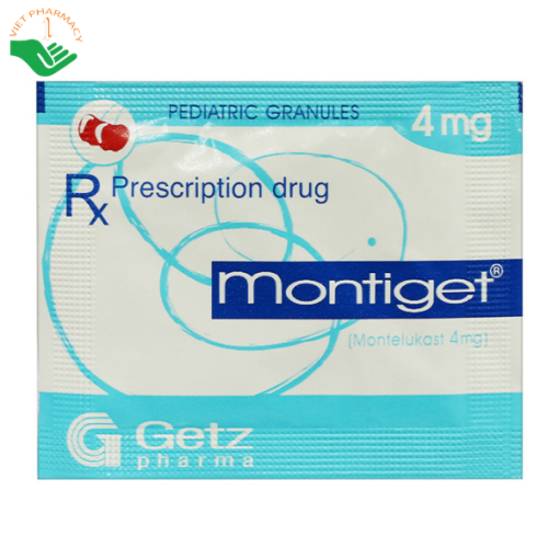 Thuốc cốm Montiget 4mg Getz trị hen suyễn (14 gói x 4mg)