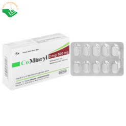 Thuốc CoMiaryl 2mg/500mg trị đái tháo đường (3 vỉ x 10 viên)