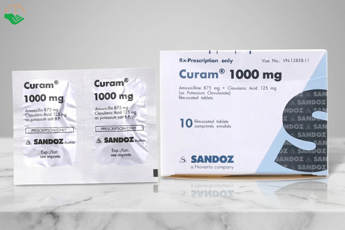 Thuốc Curam 1000mg điều trị nhiễm khuẩn