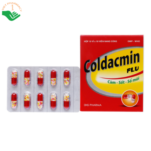Thuốc điều trị cảm cúm, sốt, sổ mũi Coldacmin Flu (10 vỉ x 10 viên)