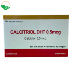 Thuốc điều trị loãng xương hiệu quả Calcitriol DHT 0,5mcg (Hộp 1 túi x 6 vỉ x 10 viên)