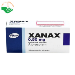 Thuốc điều trị trầm cảm, mất ngủ, Xanax 0,5mg Viatris (3 vỉ x 10 viên)