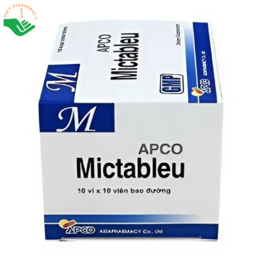 Viên uống Mictableu Apco hỗ trợ điều trị viêm đường tiết niệu (hộp 10 vỉ x 10 viên)