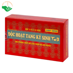Thuốc Độc hoạt tang ký sinh TW3 trị viêm, đau thần kinh ngoại biên, viêm khớp (hộp 30 viên)