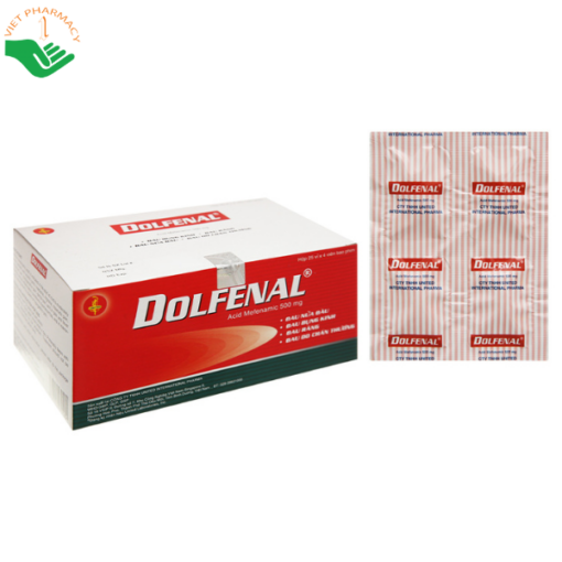 Thuốc Dolfenal United giảm đau bụng kinh, đau răng, đau do chấn thương (25 vỉ x 4 viên)