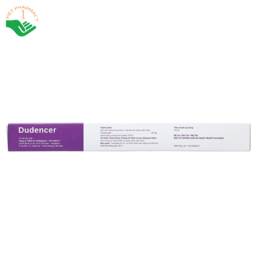 Thuốc Dudencer 20mg trị trào ngược dạ dày, thực quản (3 vỉ x 10 viên)