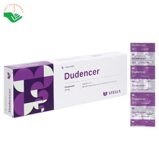 Thuốc Dudencer 20mg trị trào ngược dạ dày, thực quản (3 vỉ x 10 viên)