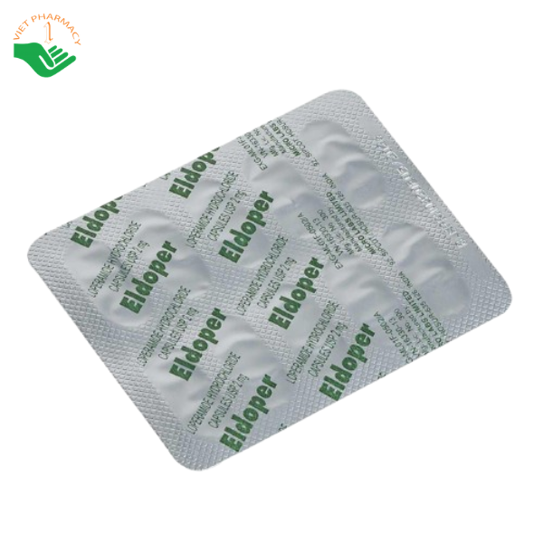 Thuốc Eldoper điều trị tiêu chảy cấp và mạn tính (Hộp 10 vỉ x 10 viên)