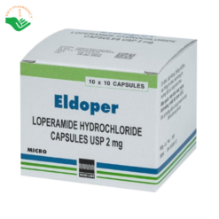 Thuốc Eldoper điều trị tiêu chảy cấp và mạn tính (Hộp 10 vỉ x 10 viên)