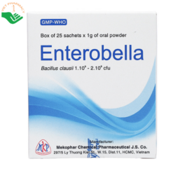 Thuốc Enterobella Mekophar điều trị và phòng ngừa rối loạn vi sinh đường ruột (25 gói x 1g)