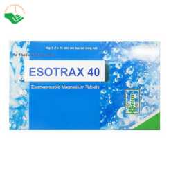 Thuốc Esotrax 40 Mepro điều trị trào ngược dạ dày, thực quản, chữa lành loét tá tràng (3 vỉ x 10 viên)
