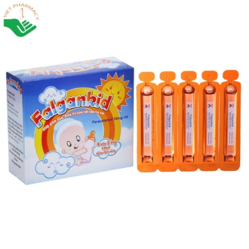 Thuốc Falgankid 160mg/10ml giảm đau và hạ sốt (4 vỉ x 5 ống)