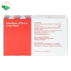 Thuốc Felodipine Stella 5mg Retard kiểm soát tăng huyết áp (10 vỉ x 10 viên)