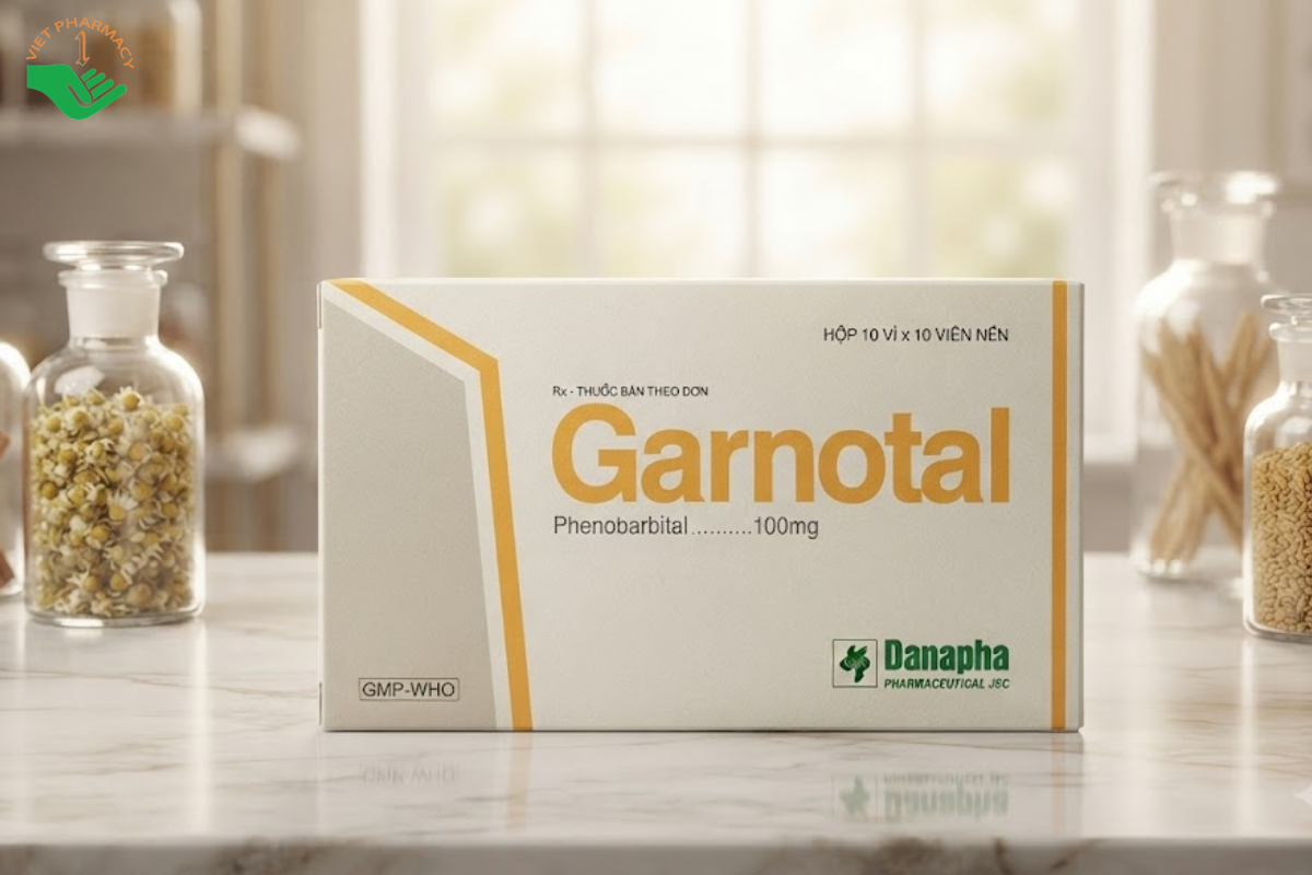 Thuốc Garnotal 100mg điều trị động kinh (Hộp x 10 vỉ x 10 viên)