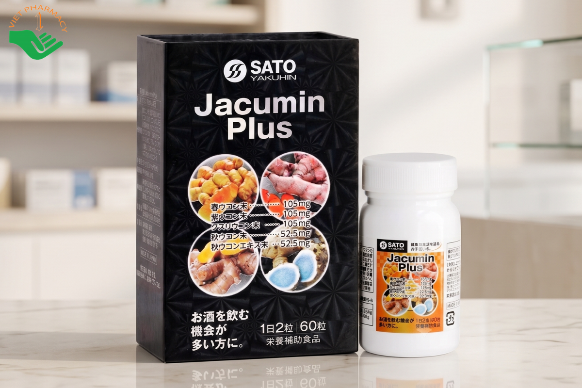 Viên uống Jacumin Plus Sato bảo vệ tế bào gan