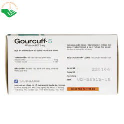 Thuốc Gourcuff-5mg Đạt Vi Phú trị triệu chứng phì đại u tuyến tiền liệt lành tính (10 vỉ x 10 viên)