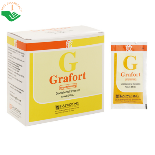 Thuốc Grafort 3g Daewoong điều trị đau do viêm thực quản, dạ dày, ruột (20 gói)