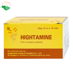 Thuốc Hightamine Hankook bổ sung dinh dưỡng, duy trì thể lực (10 vỉ x 10 viên)
