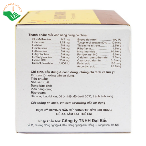 Thuốc Hightamine Hankook bổ sung dinh dưỡng, duy trì thể lực (10 vỉ x 10 viên)