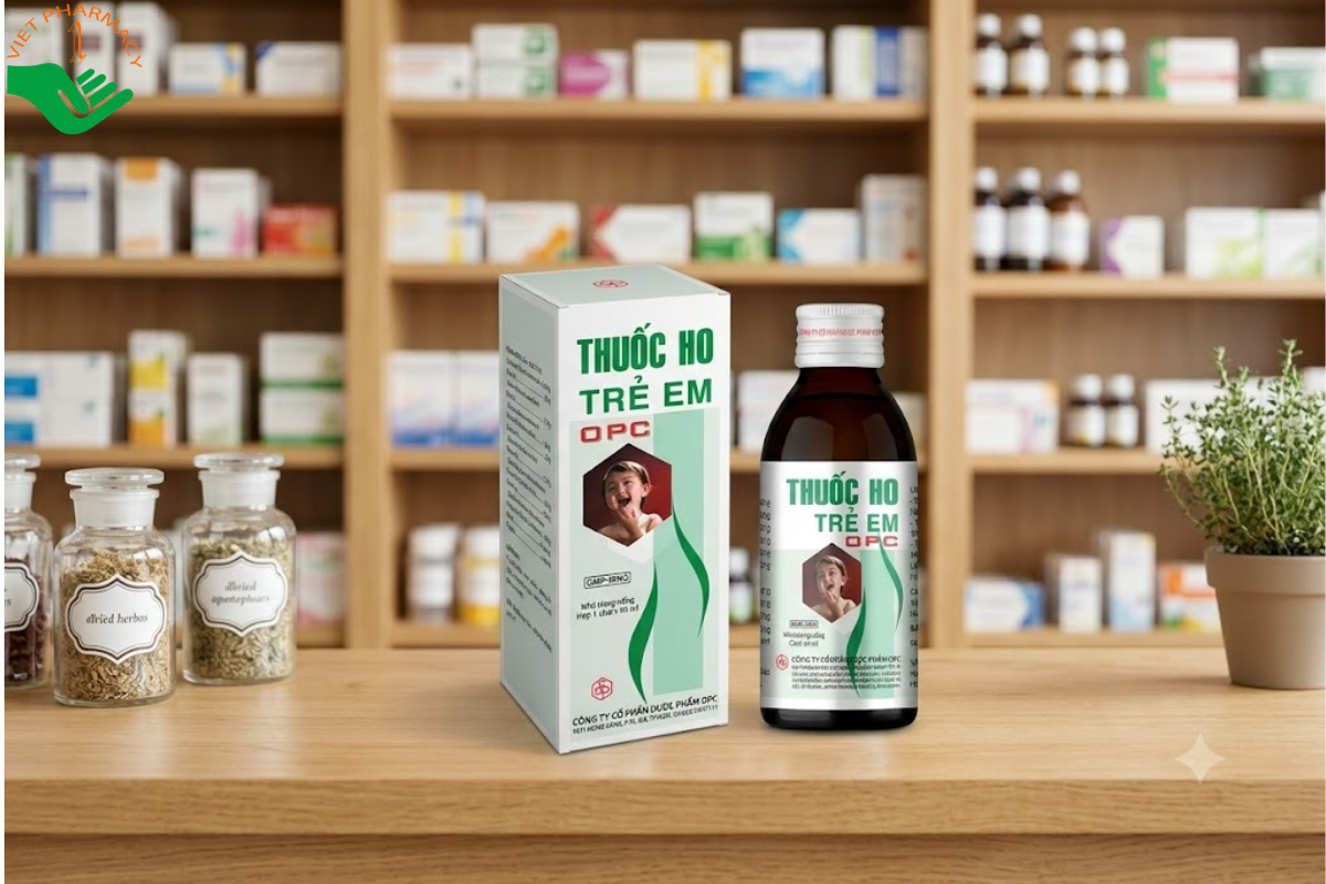 Thuốc ho trẻ em OPC trị các bệnh viêm nhiễm đường hô hấp, các chứng ho gió, ho cảm, ho có đàm, đau họng (chai 90ml)