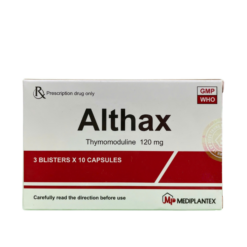 Thuốc hỗ trợ điều trị viêm mũi dị ứng, nhiễm khuẩn hô hấp Mediplantex Althax 120mg (Hộp 3 vỉ x 10 viên)