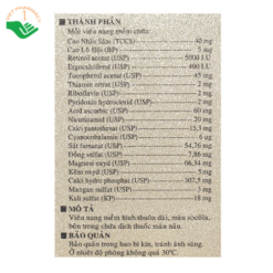 Thuốc Homtamin Ginseng Korea United cung cấp vitamin và muối khoáng (12 vỉ x 5 viên)
