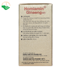 Thuốc Homtamin Ginseng Korea United cung cấp vitamin và muối khoáng (12 vỉ x 5 viên)