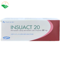 Thuốc Insuact 20mg Savi điều trị tăng lipid máu, dự phòng biến cố tim mạch (3 vỉ x 10 viên)