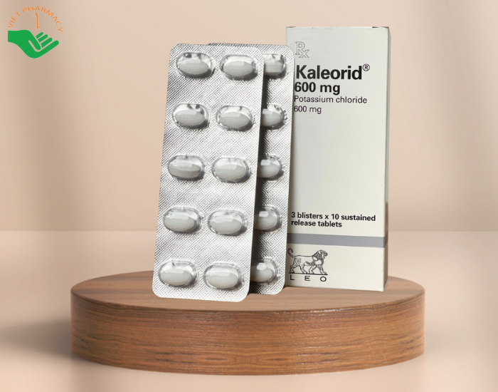 Kaleorid 600mg LEO phòng ngừa và điều trị giảm kali huyết (3 vỉ x 10 viên)