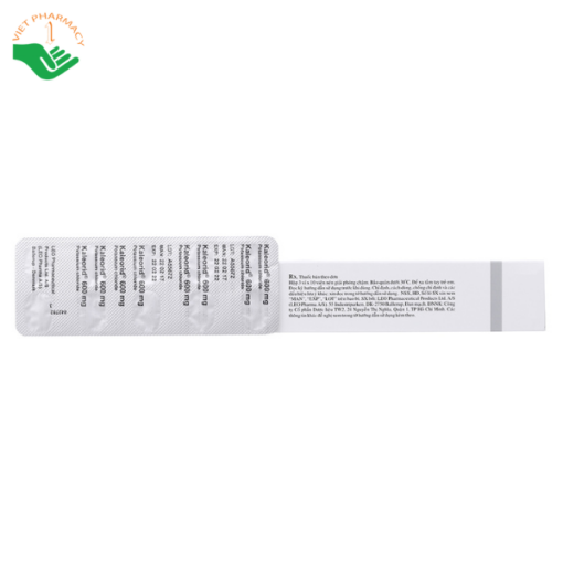 Thuốc Kaleorid 600mg LEO phòng ngừa và điều trị giảm kali huyết (3 vỉ x 10 viên)