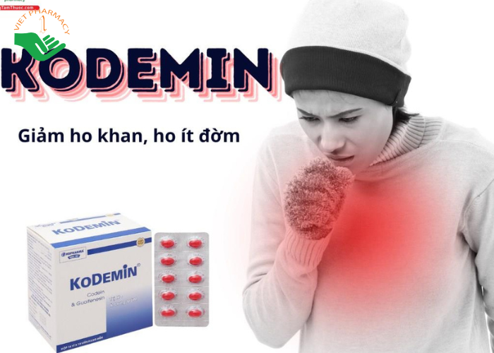 Thuốc Kodemin trị ho khan, ho do kích ứng (6 vỉ x 10 viên)