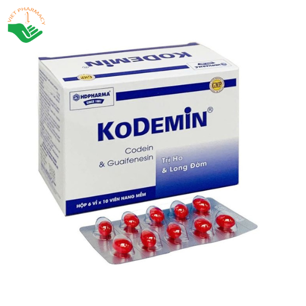 Thuốc Kodemin trị ho khan, ho do kích ứng (6 vỉ x 10 viên)
