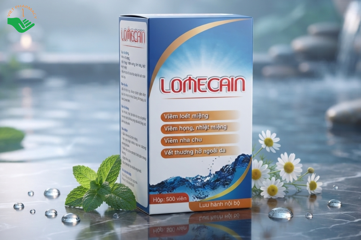 Thuốc Lomecain điều trị nhiệt miệng, loét miệng (500 viên)