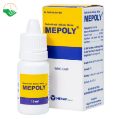 Thuốc Mepoly Merap dùng cho viêm kết mạc, mi mắt, viêm mũi, viêm tai (10ml)