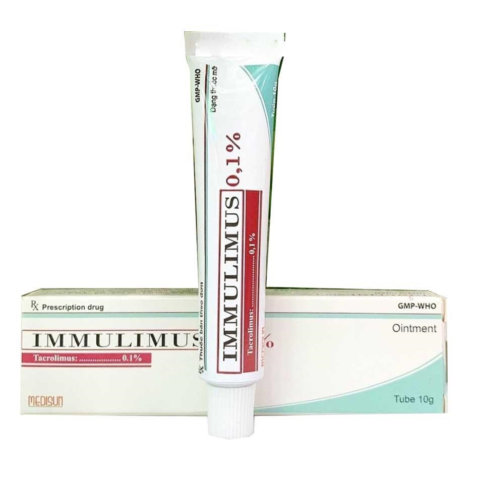 Thuốc mỡ bôi da Immulimus 0.1% giúp trị eczema.