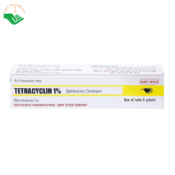 Thuốc mỡ tra mắt Tetracyclin 1% Medipharco điều trị đau mắt hột (Tuýp 5g)