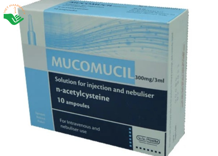 Thuốc Mucomucil 300mg/3ml làm tiêu chất nhầy (10 ống x 3 ml)