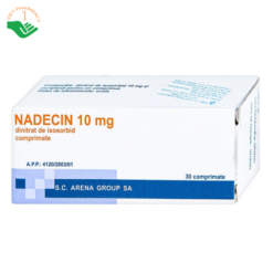 Thuốc Nadecin 10mg phòng và điều trị cơn đau thắt ngực, suy tim sung huyết (3 vỉ x 10 viên)