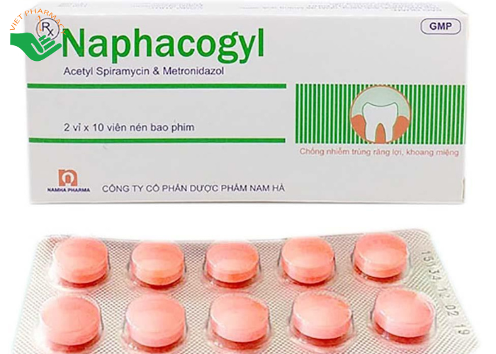 Thuốc Naphacogyl Nam Hà phòng ngừa và điều trị nhiễm trùng răng miệng (2 vỉ x 10 viên)
