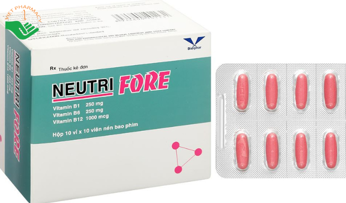 Thuốc Neutri Fore trị viêm dây thần kinh, thiếu máu ác tính (10 vỉ x 10 viên)