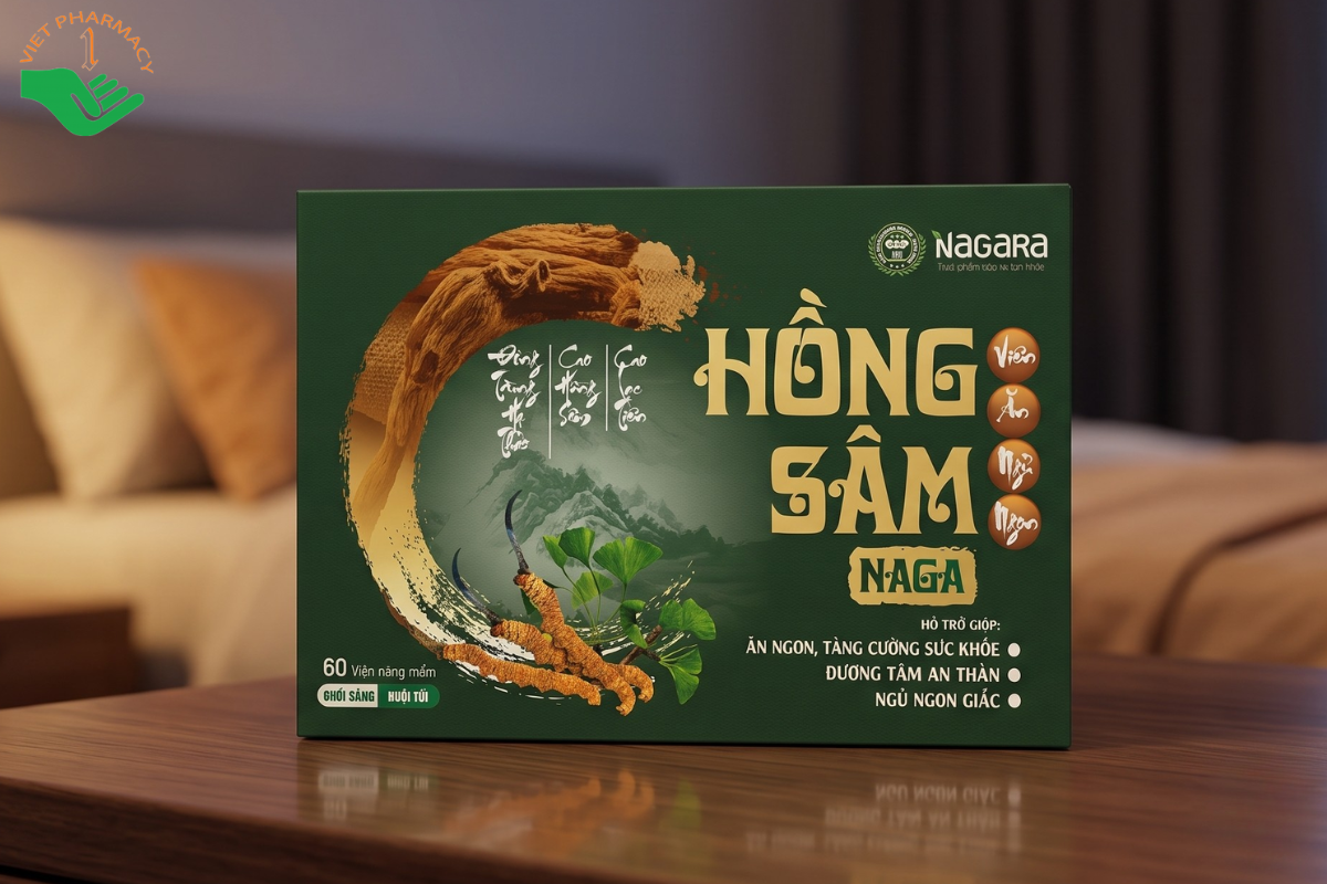 Viên ăn ngủ ngon Hồng Sâm Naga