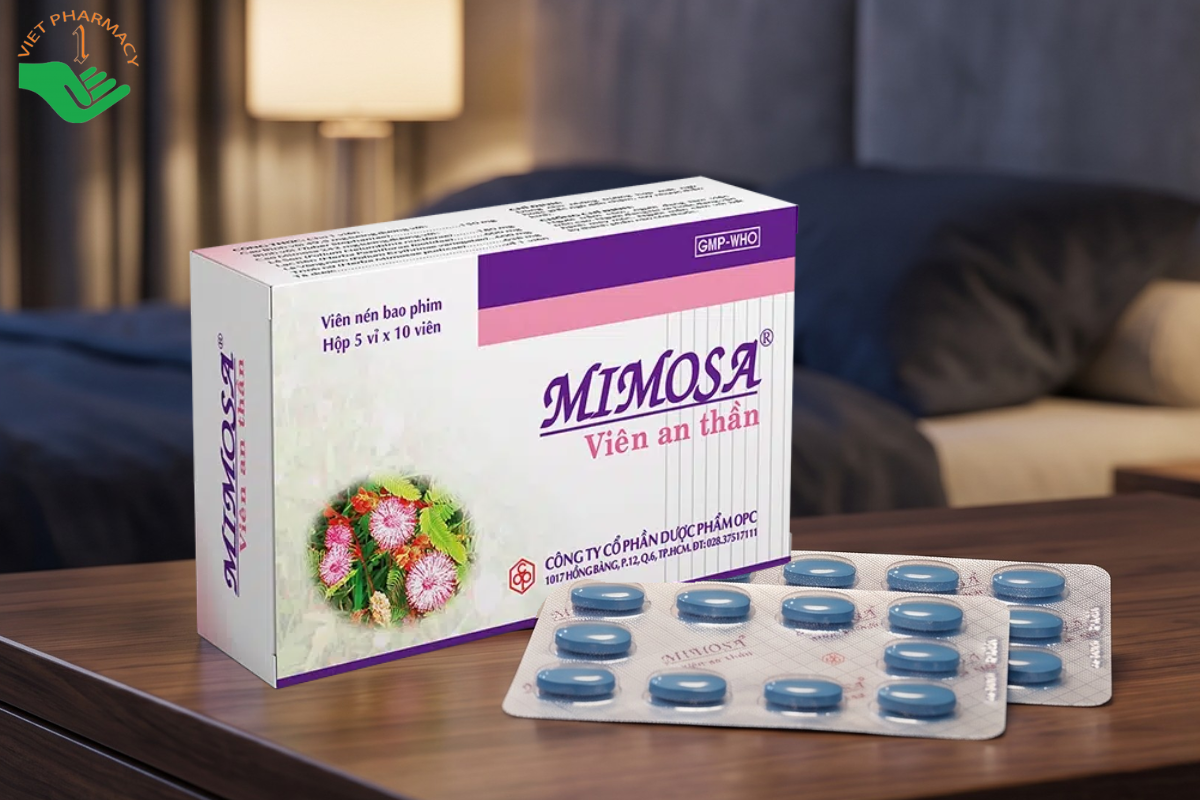 Viên an thần trị mất ngủ Mimosa