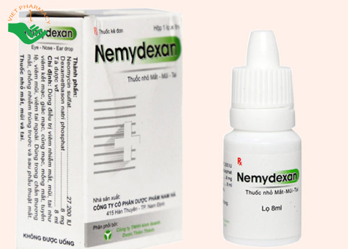 Thuốc nhỏ mắt mũi tai Nemydexan Nam Hà điều trị viêm kết mạc, viêm mũi, viêm tai ngoài (8ml)