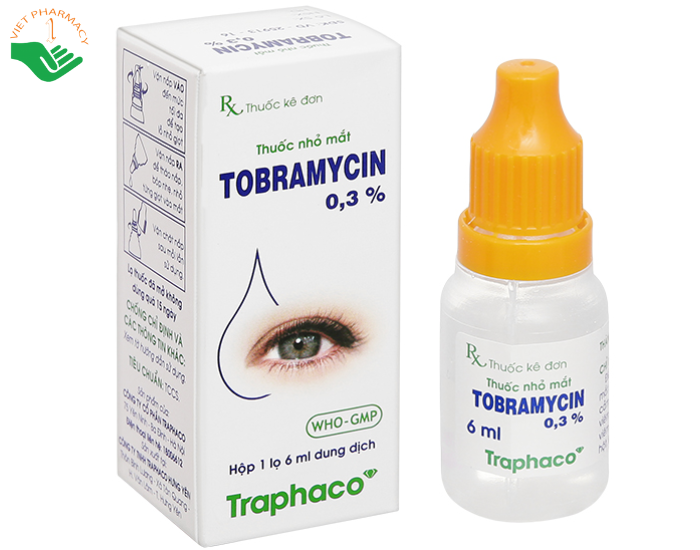Thuốc nhỏ mắt Tobramycin 0,3% Traphaco điều trị nhiễm khuẩn mắt (6ml)