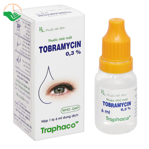 Thuốc nhỏ mắt Tobramycin 0,3% Traphaco điều trị nhiễm khuẩn mắt (6ml)