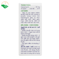 Thuốc nhỏ mắt Tobramycin 0,3% Traphaco điều trị nhiễm khuẩn mắt (6ml)